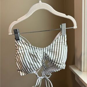 Cupshe Striped Green and White Bikini